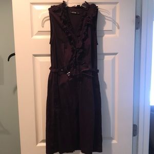 Plum button up dress